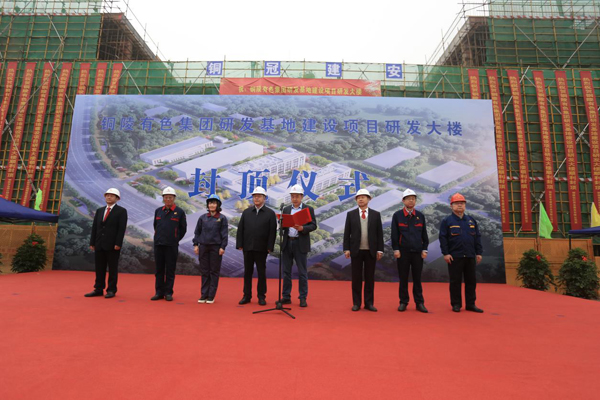 公司举办有色研发基地项目封顶仪式 公司举办有色研发基地项目封顶仪式
